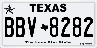 TX license plate BBV8282