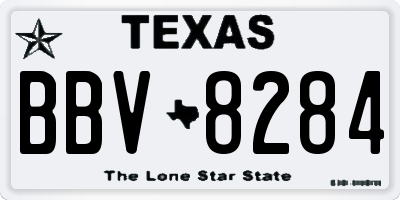 TX license plate BBV8284