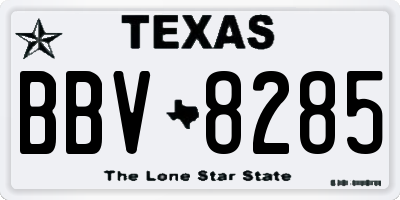 TX license plate BBV8285