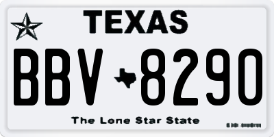 TX license plate BBV8290