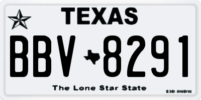 TX license plate BBV8291