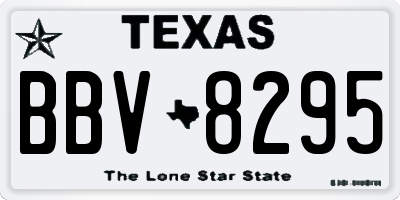 TX license plate BBV8295