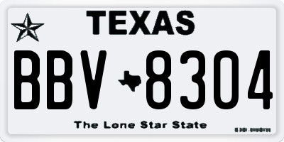 TX license plate BBV8304