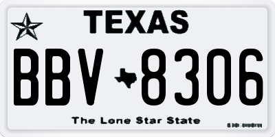 TX license plate BBV8306