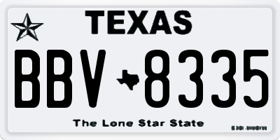 TX license plate BBV8335