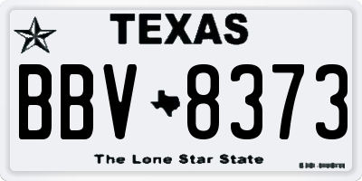 TX license plate BBV8373