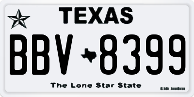 TX license plate BBV8399