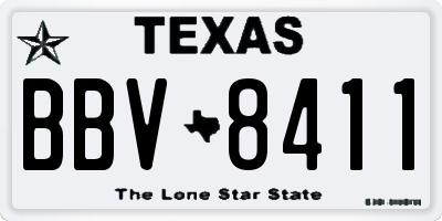 TX license plate BBV8411