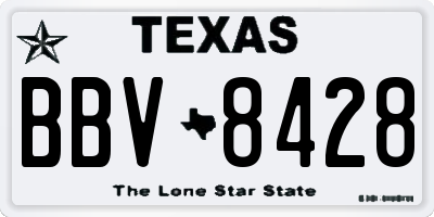 TX license plate BBV8428