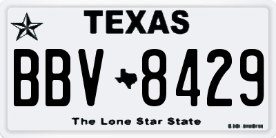 TX license plate BBV8429