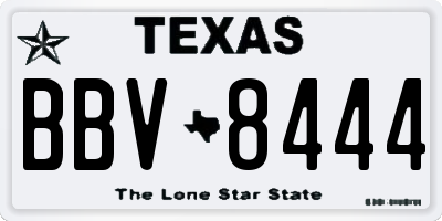 TX license plate BBV8444