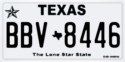 TX license plate BBV8446