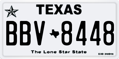 TX license plate BBV8448