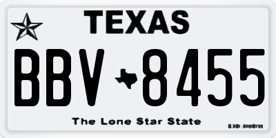 TX license plate BBV8455