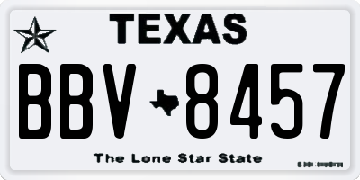 TX license plate BBV8457