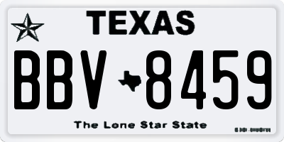 TX license plate BBV8459