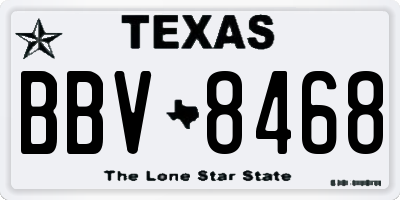 TX license plate BBV8468