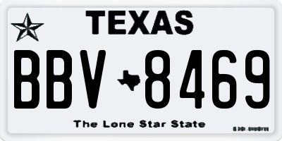 TX license plate BBV8469