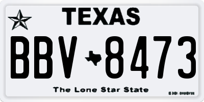 TX license plate BBV8473