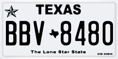 TX license plate BBV8480