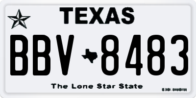 TX license plate BBV8483