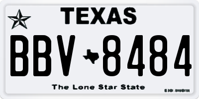 TX license plate BBV8484