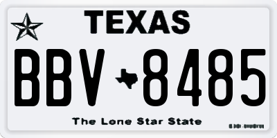 TX license plate BBV8485