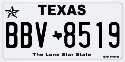 TX license plate BBV8519