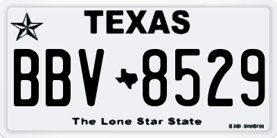 TX license plate BBV8529
