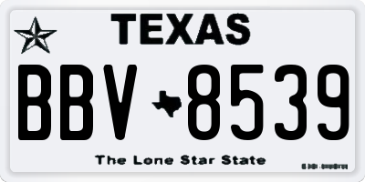 TX license plate BBV8539