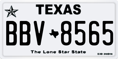 TX license plate BBV8565