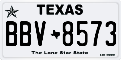 TX license plate BBV8573