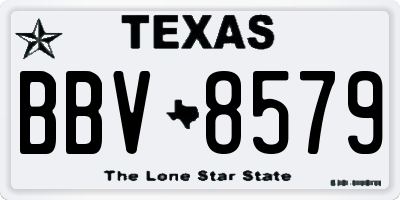 TX license plate BBV8579