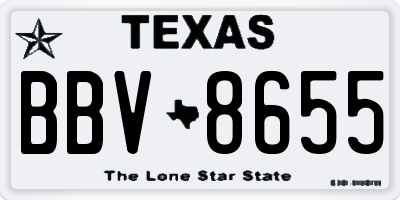 TX license plate BBV8655