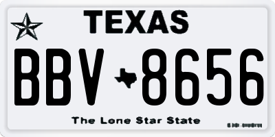 TX license plate BBV8656