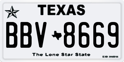 TX license plate BBV8669