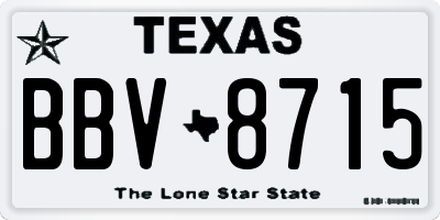TX license plate BBV8715