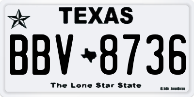 TX license plate BBV8736