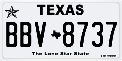 TX license plate BBV8737