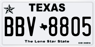 TX license plate BBV8805