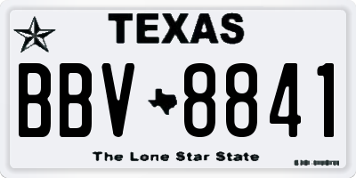 TX license plate BBV8841