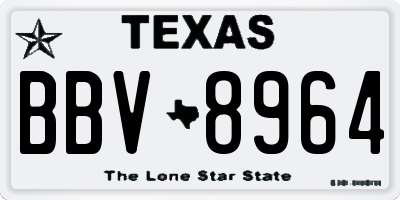 TX license plate BBV8964