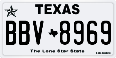 TX license plate BBV8969