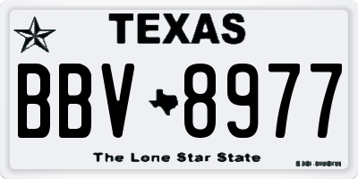 TX license plate BBV8977