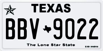 TX license plate BBV9022