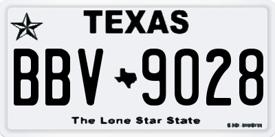 TX license plate BBV9028