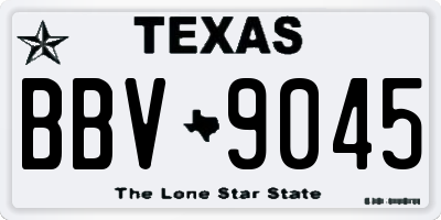 TX license plate BBV9045