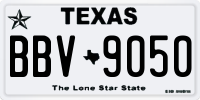 TX license plate BBV9050
