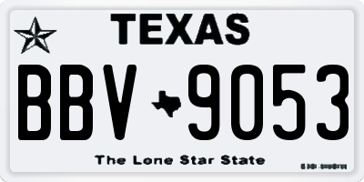 TX license plate BBV9053