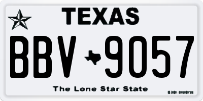TX license plate BBV9057